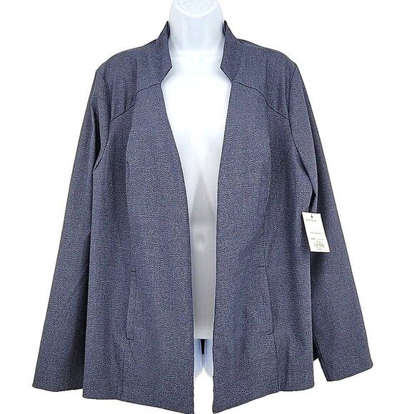Apt. 9 Jackets & Blazers - Apt 9 New Womens Jacket Size XXL Open Front Blue Heather Pockets